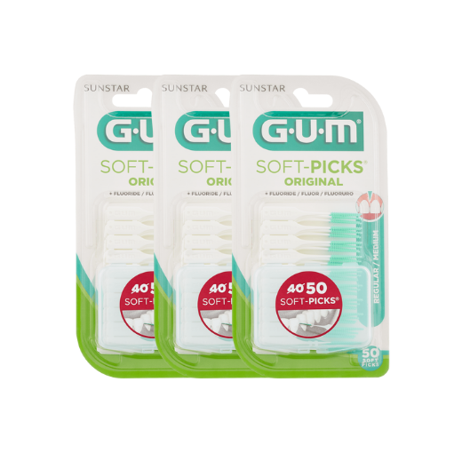 8x GUM Soft-Picks Original Regular 50 stuks