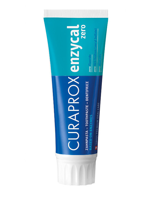 4x Curaprox Tandpasta Enzycal Zero Fluoride 75 ml