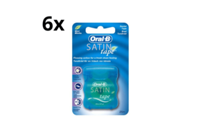 Oral-B Satin Tape - 6 x 25 m - Flosdraad - Voordeelverpakking