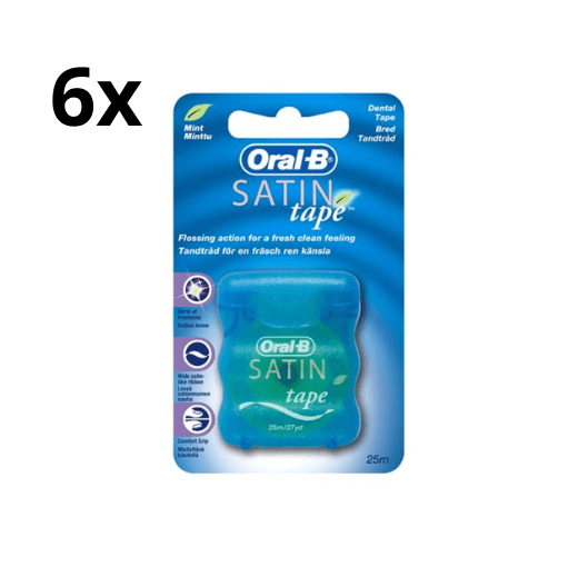 Oral-B Satin Tape - 6 x 25 m - Flosdraad - Voordeelverpakking