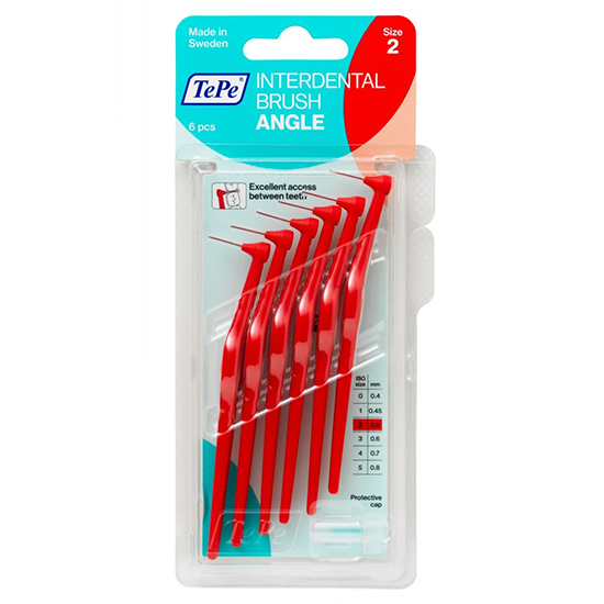 6x TePe Angle Interdentale Ragers 0,5 mm Rood blister à 6 stuks