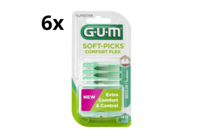 Gum Soft-Picks Regular Comfort Flex - 6 x 40 stuks - Voordeelverpakking