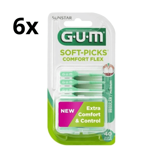Gum Soft-Picks Regular Comfort Flex - 6 x 40 stuks - Voordeelverpakking