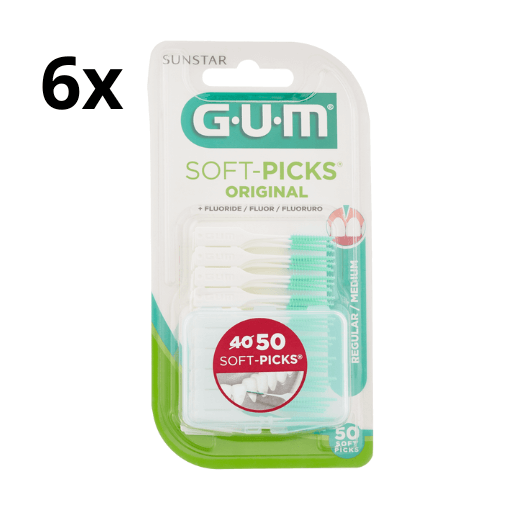 GUM Soft-Picks Regular - 6 x 50 stuks - Voordeelverpakking
