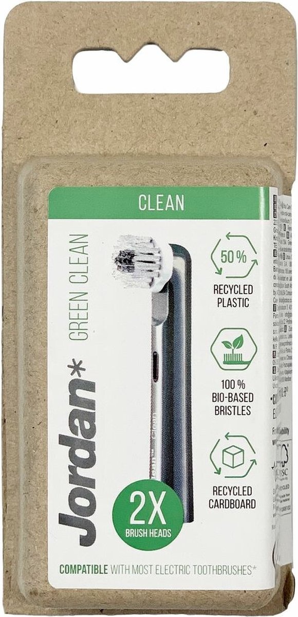 Jordan Green Clean Opzetborstels - 2 stuks