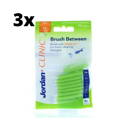 3x Jordan Clinic Brush Between Interdentale Borsteltjes XL 10 stuks