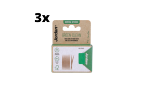 3x Jordan Tandenstokers Green Clean Dun 100 stuks