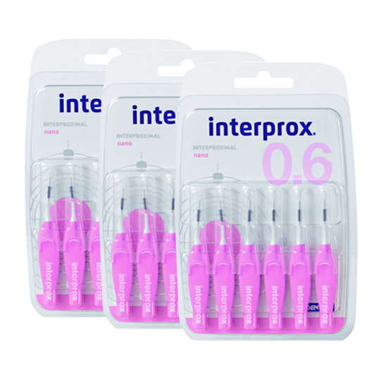 6x Interprox Ragers Nano 0.6 Roze Blister à 6 ragers