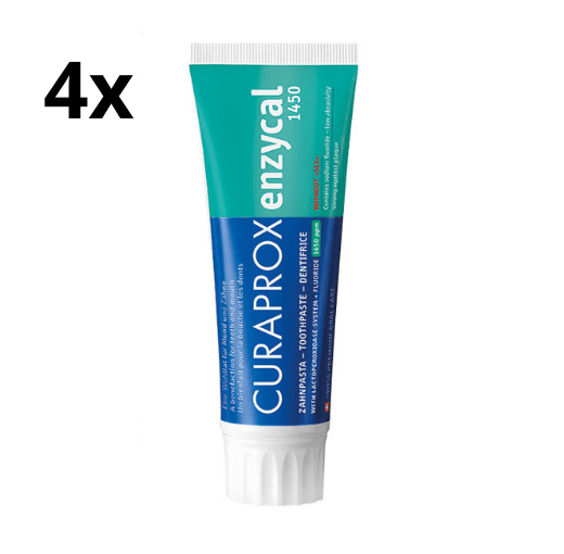 Curaprox Enzycal 1450 Tandpasta - 4 x 75 ml - Voordeelverpakking