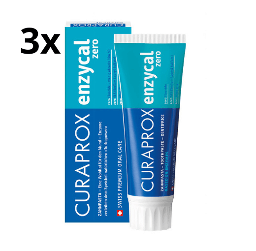 Curaprox Tandpasta Enzycal Zero Fluoride - 3 x 75 ml - Voordeelverpakking