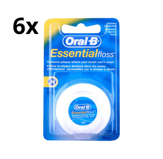 Oral-B Essential Floss Unwaxed - 6 x 50 meter - Voordeelverpakking