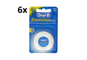 Oral-B Essential - 6 x 50 m - Flosdraad - Voordeelverpakking
