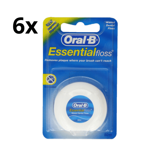 Oral-B Essential - 6 x 50 m - Flosdraad - Voordeelverpakking