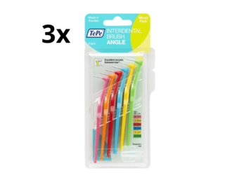 TePe Angle Gemengd (alle maten) - 3 x 6 stuks - Voordeelverpakking