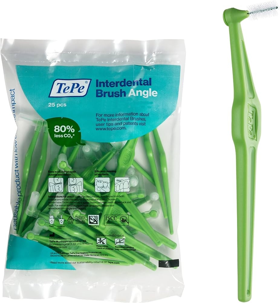 TePe Angle Interdentale Ragers Groen 0,8 mm | 25 stuks | Voordeelverpakking