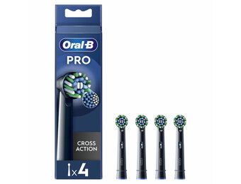 Oral-B PRO Cross Action Opzetborstels Zwart  | 4 stuks