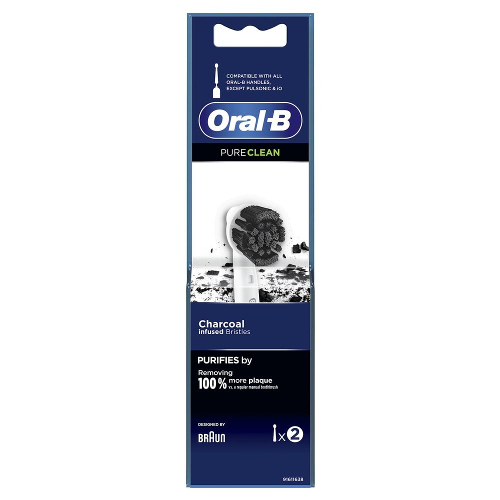 Oral B opzetstukjes Pure Clean Charcoal - 2 stuks