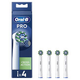 Oral-B Pro Cross Action Opzetborstels Wit- 4 Stuks