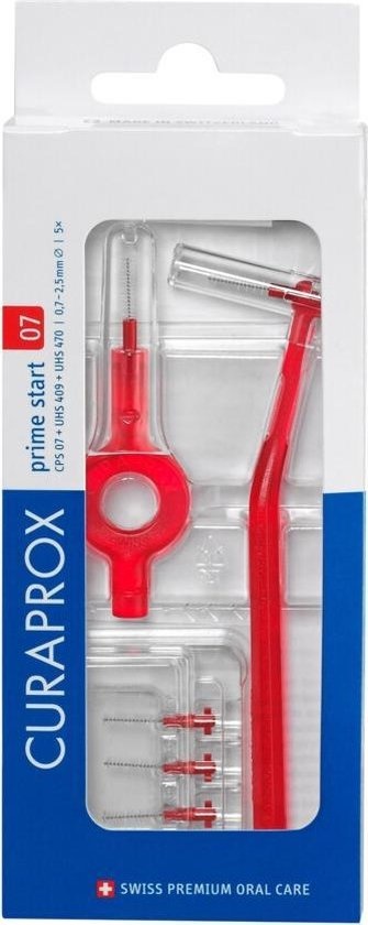 3x Curaprox Interdentale Rager Prime Start CPS 07 Rood 2,5mm 5 stuks
