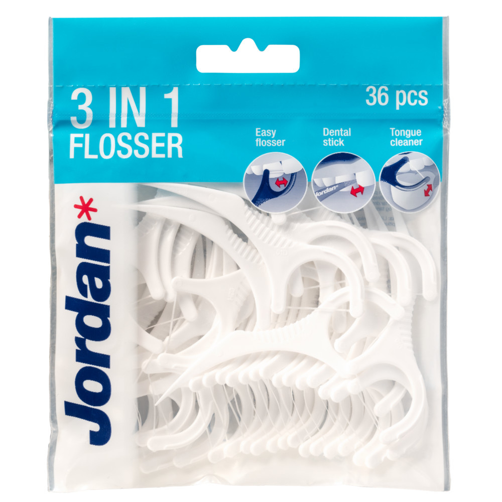 Jordan Flosser 3-in-1 - 16x36 stuks - Voordeelverpakking