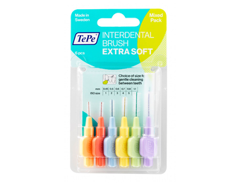 10x TePe Ragers Extra Zacht Gemengd blister à 6 stuks