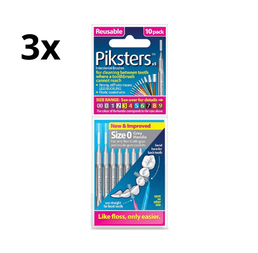 Piksters 0 Grijs 0.35mm - 3 x 10 stuks - Voordeelverpakking