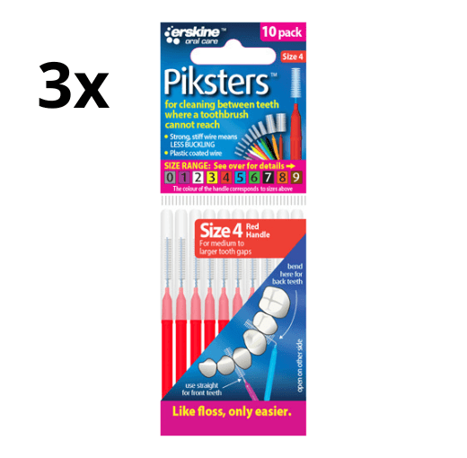 Piksters 4 Rood 0.65mm - 3 x 10 stuks - Voordeelverpakking