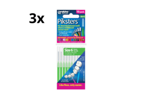 Piksters 6 Groen 0.80mm - 3 x 10 stuks - Voordeelverpakking