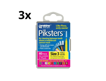 Piksters 3 Geel 0.60mm - 3 x 40 stuks - Voordeelverpakking