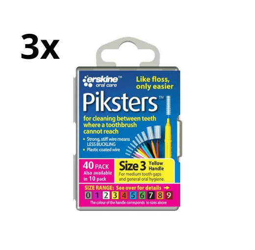 Piksters 3 Geel 0.60mm - 3 x 40 stuks - Voordeelverpakking