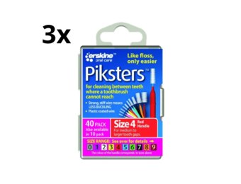 Piksters 4 Rood 0.65mm - 3 x 40 stuks - Voordeelverpakking