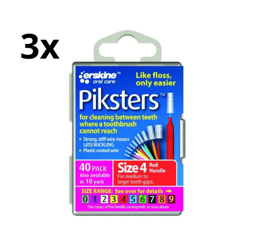 Piksters 4 Rood 0.65mm - 3 x 40 stuks - Voordeelverpakking