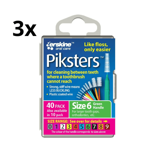 Piksters 6 Groen 0.80mm - 3 x 40 stuks - Voordeelverpakking