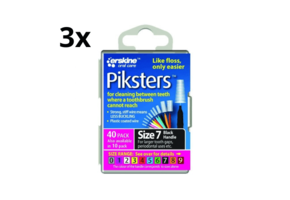 Piksters 7 Zwart 1.1mm - 3 x 40 stuks - Voordeelverpakking