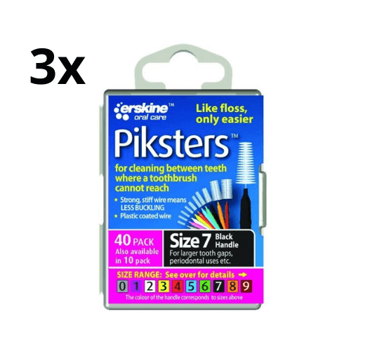 Piksters 7 Zwart 1.1mm - 3 x 40 stuks - Voordeelverpakking
