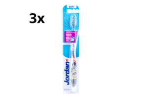 3x Jordan Tandenborstel Individual Reach Soft - Voordeelverpakking