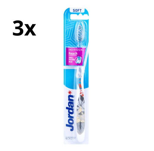 3x Jordan Tandenborstel Individual Reach Soft - Voordeelverpakking