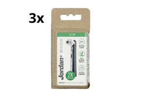 Jordan Green Clean Opzetborstels - 3 x 2 stuks - Voordeelverpakking