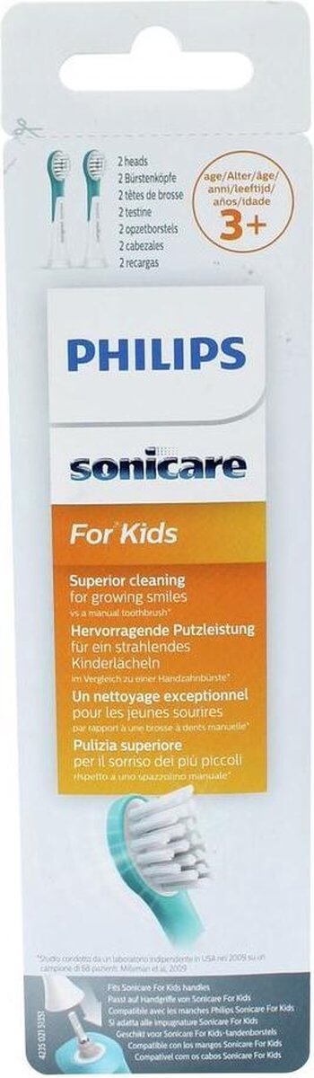 Philips Sonicare Opzetborstels For Kids 3+ HX6032/33 - 2 Stuks