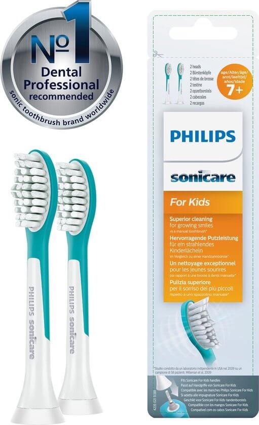 Philips Sonicare Opzetborstels For Kids 7+ HX6042/33 - 2 Stuks