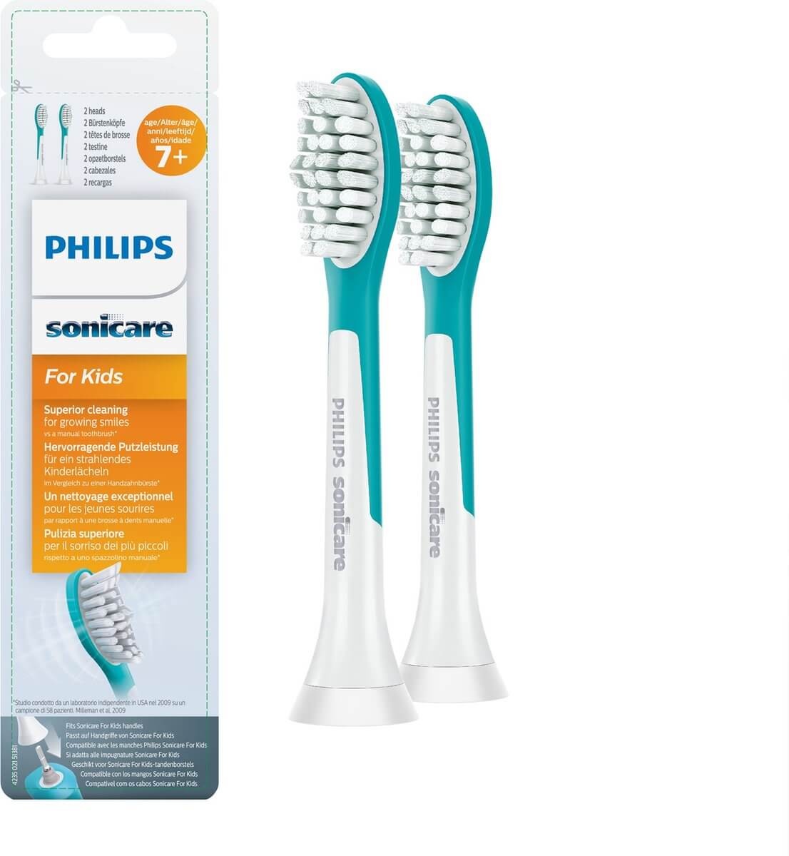 Philips Sonicare Opzetborstels For Kids 7+ HX6042/33 - 2 Stuks
