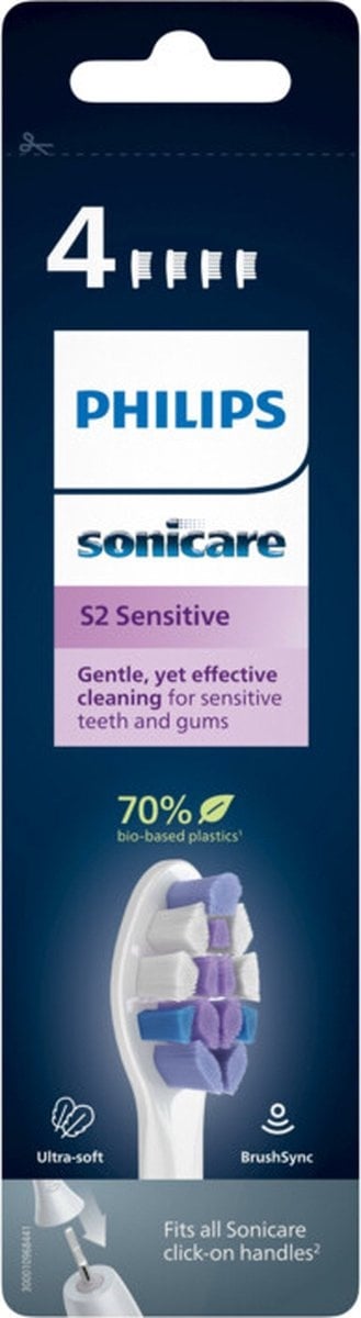 Philips Sonicare opzetborstels S2 Sensitive HX6054/10 - 4 stuks