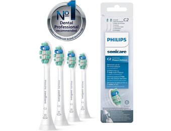 Philips Sonicare Opzetborstels C2 Optimal Plaque Defence - HX9024/10 - 4 stuks