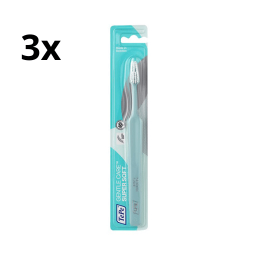 3x TePe Gentle Care Tandenborstel - Super Soft - Voordeelverpakking