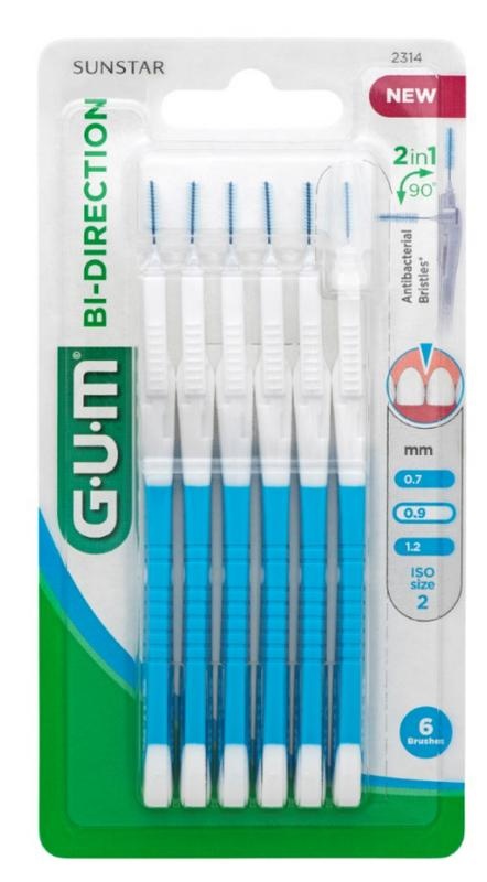 8x GUM Bi-Directions 0.9 mm 6 stuks