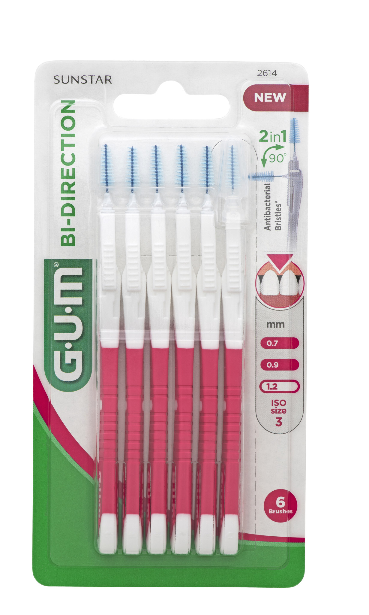 6x GUM Bi-Directions 1.2 mm 6 stuks