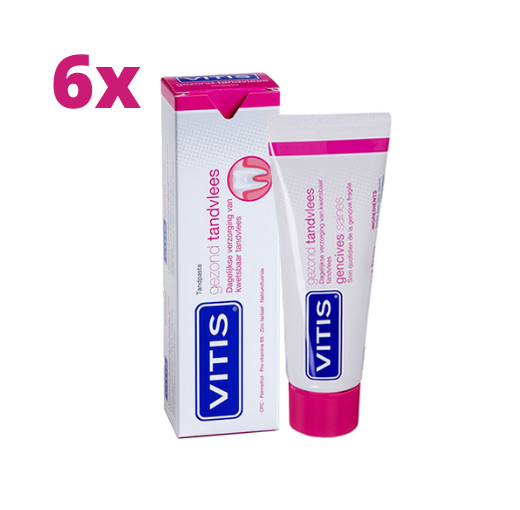 Vitis Gezond Tandvlees Tandpasta - 6 x 75 ml - Voordeelverpakking