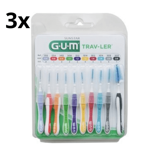 3x GUM Trav-ler Ragers Multipack - 10 stuks - Voordeelverpakking