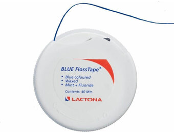 Lactona Blue Floss Tape Waxed - 40 mtr