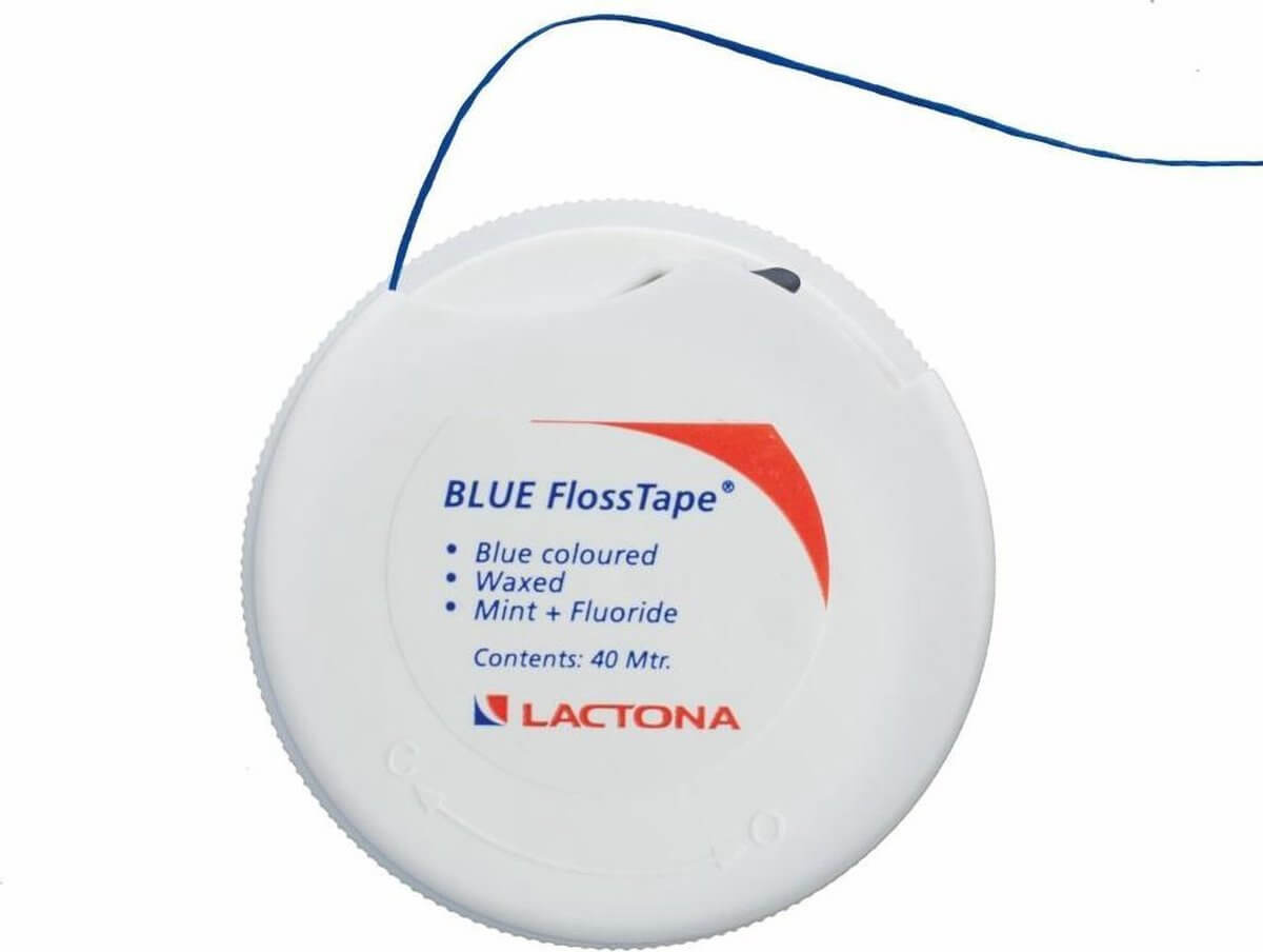 Lactona Blue Floss Tape Waxed - 40 mtr